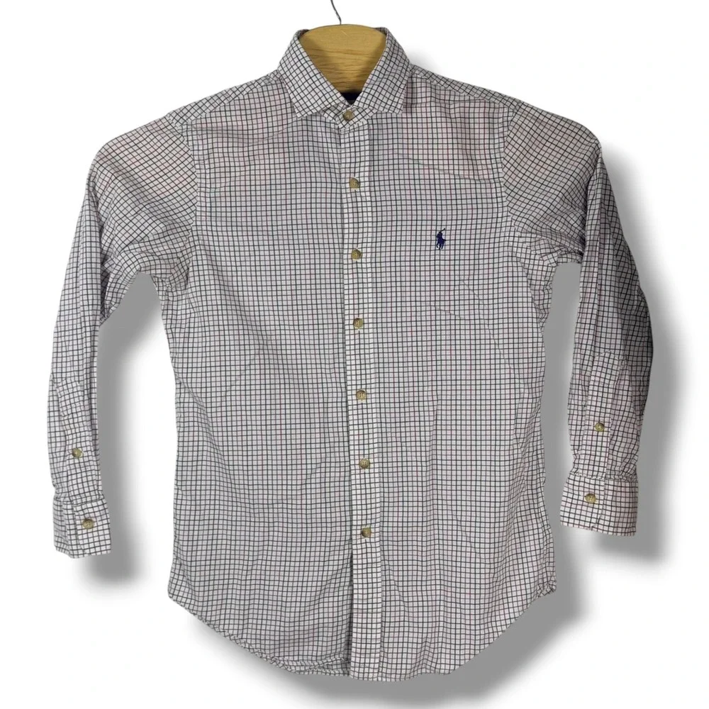 Polo Ralph Lauren Button Down Shirt Mens Small Multi Color Check Pony Logo‎